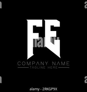 FE Letter Logo Design. Initial letters FE gaming's logo icon for technology companies. Tech letter FE minimal logo design template. FE letter design v Stock Vector