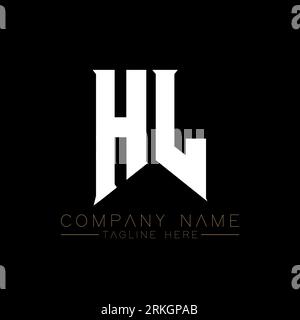 HL Letter Logo Design. Initial letters HL gaming's logo icon for technology companies. Tech letter HL minimal logo design template. HL letter design v Stock Vector