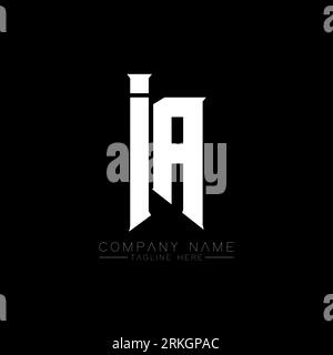 IA Letter Logo Design. Initial letters IA gaming's logo icon for technology companies. Tech letter IA minimal logo design template. IA letter design v Stock Vector