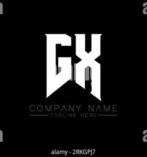 GX Letter Logo Design. Initial letters GX gaming's logo icon for technology companies. Tech letter GX minimal logo design template. GX letter design v Stock Vector