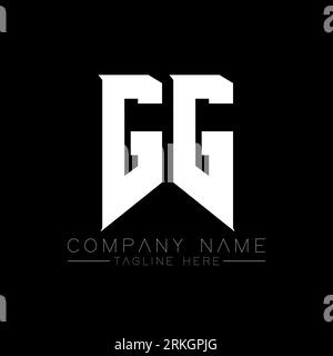 GG Letter Logo Design. Initial letters GG gaming's logo icon for technology companies. Tech letter GG minimal logo design template. GG letter design v Stock Vector
