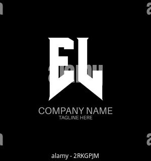 EL Letter Logo Design. Initial letters EL gaming's logo icon for technology companies. Tech letter EL minimal logo design template. EL letter design v Stock Vector
