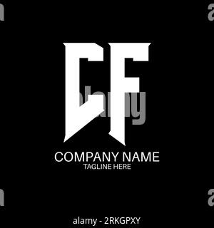 CF Letter Logo Design. Initial letters CF gaming's logo icon for technology companies. Tech letter CF minimal logo design template. CF letter design v Stock Vector