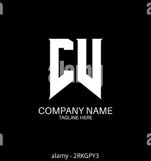 CV Letter Logo Design. Initial letters CV gaming's logo icon for technology companies. Tech letter CV minimal logo design template. CV letter design v Stock Vector