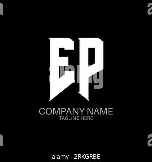EP Letter Logo Design. Initial letters EP gaming's logo icon for technology companies. Tech letter EP minimal logo design template. EP letter design v Stock Vector