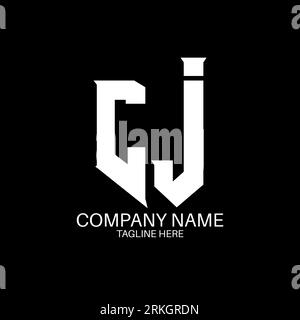 CJ Letter Logo Design. Initial letters CJ gaming's logo icon for technology companies. Tech letter CJ minimal logo design template. CJ letter design v Stock Vector
