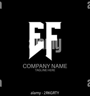 EF Letter Logo Design. Initial letters EF gaming's logo icon for technology companies. Tech letter EF minimal logo design template. EF letter design v Stock Vector