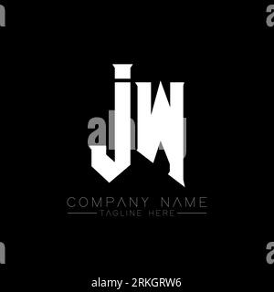 JW Letter Logo Design. Initial letters JW gaming's logo icon for technology companies. Tech letter JW minimal logo design template. JW letter design v Stock Vector
