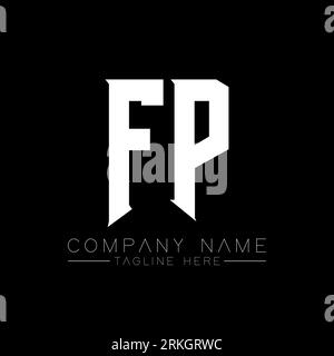 FP Letter Logo Design. Initial letters FP gaming's logo icon for technology companies. Tech letter FP minimal logo design template. FP letter design v Stock Vector