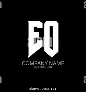 EO Letter Logo Design. Initial letters EO gaming's logo icon for technology companies. Tech letter EO minimal logo design template. EO letter design v Stock Vector