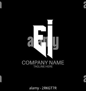 EI Letter Logo Design. Initial letters EI gaming's logo icon for technology companies. Tech letter EI minimal logo design template. EI letter design v Stock Vector