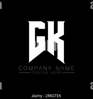 GK Letter Logo Design. Initial letters GK gaming's logo icon for technology companies. Tech letter GK minimal logo design template. GK letter design v Stock Vector