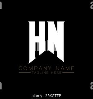 HN Letter Logo Design. Initial letters HN gaming's logo icon for technology companies. Tech letter HN minimal logo design template. HN letter design v Stock Vector