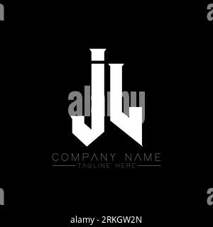 JL Letter Logo Design. Initial letters JL gaming's logo icon for technology companies. Tech letter JL minimal logo design template. JL letter design v Stock Vector