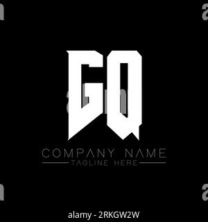 GQ Letter Logo Design. Initial letters GQ gaming's logo icon for technology companies. Tech letter GQ minimal logo design template. GQ letter design v Stock Vector