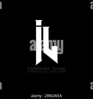 IL Letter Logo Design. Initial letters IL gaming's logo icon for technology companies. Tech letter IL minimal logo design template. IL letter design v Stock Vector