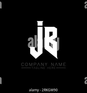 JB Letter Logo Design. Initial letters JB gaming's logo icon for technology companies. Tech letter JB minimal logo design template. JB letter design v Stock Vector