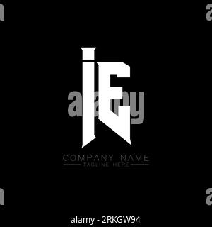 IE Letter Logo Design. Initial letters IE gaming's logo icon for technology companies. Tech letter IE minimal logo design template. IE letter design v Stock Vector