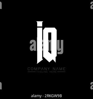 IQ Letter Logo Design. Initial letters IQ gaming's logo icon for technology companies. Tech letter IQ minimal logo design template. IQ letter design v Stock Vector