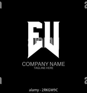 EV Letter Logo Design. Initial letters EV gaming's logo icon for technology companies. Tech letter EV minimal logo design template. EV letter design v Stock Vector