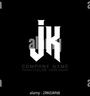 JK Letter Logo Design. Initial letters JK gaming's logo icon for technology companies. Tech letter JK minimal logo design template. JK letter design v Stock Vector