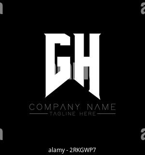 GH Letter Logo Design. Initial letters GH gaming's logo icon for technology companies. Tech letter GH minimal logo design template. GH letter design v Stock Vector