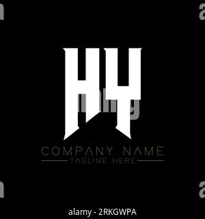 HY Letter Logo Design. Initial letters HY gaming's logo icon for technology companies. Tech letter HY minimal logo design template. HY letter design v Stock Vector