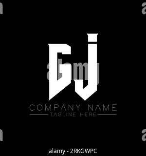 GJ Letter Logo Design. Initial letters GJ gaming's logo icon for technology companies. Tech letter GJ minimal logo design template. GJ letter design v Stock Vector