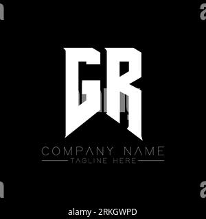 GR Letter Logo Design. Initial letters GR gaming's logo icon for technology companies. Tech letter GR minimal logo design template. GR letter design v Stock Vector