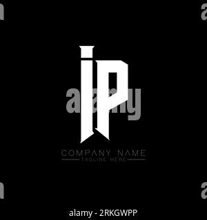 IP Letter Logo Design. Initial letters IP gaming's logo icon for technology companies. Tech letter IP minimal logo design template. IP letter design v Stock Vector
