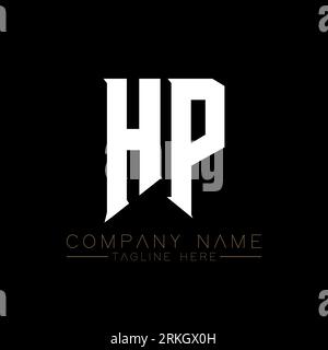 HP Letter Logo Design. Initial letters HP gaming's logo icon for technology companies. Tech letter HP minimal logo design template. HP letter design v Stock Vector