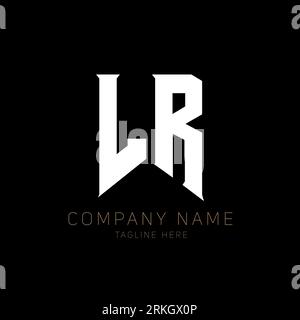 LR Letter Logo Design. Initial letters LR gaming's logo icon for technology companies. Tech letter LR minimal logo design template. LR letter design v Stock Vector