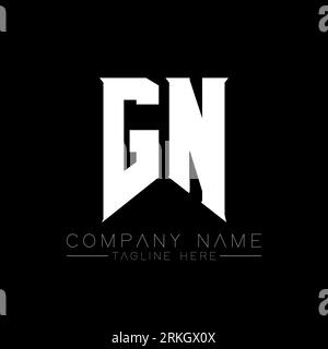 GN Letter Logo Design. Initial letters GN gaming's logo icon for technology companies. Tech letter GN minimal logo design template. GN letter design v Stock Vector