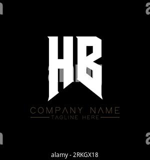 HB Letter Logo Design. Initial letters HB gaming's logo icon for technology companies. Tech letter HB minimal logo design template. HB letter design v Stock Vector