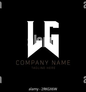 LG Letter Logo Design. Initial letters LG gaming's logo icon for technology companies. Tech letter LG minimal logo design template. LG letter design v Stock Vector