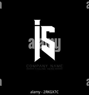 IS Letter Logo Design. Initial letters IS gaming's logo icon for technology companies. Tech letter IS minimal logo design template. IS letter design v Stock Vector