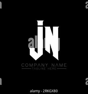 JN Letter Logo Design. Initial letters JN gaming's logo icon for technology companies. Tech letter JN minimal logo design template. JN letter design v Stock Vector