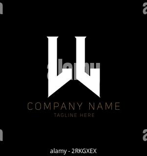 LL Letter Logo Design. Initial letters LL gaming's logo icon for technology companies. Tech letter LL minimal logo design template. LL letter design v Stock Vector