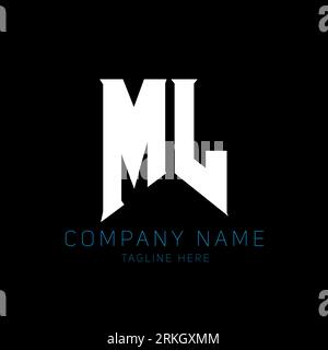 ML Letter Logo Design. Initial letters ML gaming's logo icon for technology companies. Tech letter ML minimal logo design template. ML letter design v Stock Vector