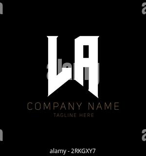 LA Letter Logo Design. Initial letters LA gaming's logo icon for technology companies. Tech letter LA minimal logo design template. LA letter design v Stock Vector