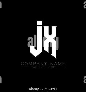 JX Letter Logo Design. Initial letters JX gaming's logo icon for technology companies. Tech letter JX minimal logo design template. JX letter design v Stock Vector