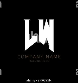 LW Letter Logo Design. Initial letters LW gaming's logo icon for technology companies. Tech letter LW minimal logo design template. LW letter design v Stock Vector