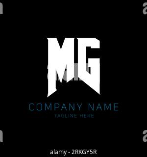 MG Letter Logo Design. Initial letters MG gaming's logo icon for technology companies. Tech letter MG minimal logo design template. MG letter design v Stock Vector