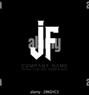 JF Letter Logo Design. Initial letters JF gaming's logo icon for technology companies. Tech letter JF minimal logo design template. JF letter design v Stock Vector