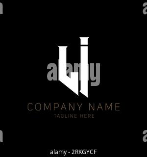 LI Letter Logo Design. Initial letters LI gaming's logo icon for technology companies. Tech letter LI minimal logo design template. LI letter design v Stock Vector