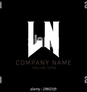 LN Letter Logo Design. Initial letters LN gaming's logo icon for technology companies. Tech letter LN minimal logo design template. LN letter design v Stock Vector