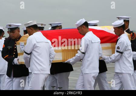 MANILA, Philippines - Coffins of the 8 marines killed in action during ...