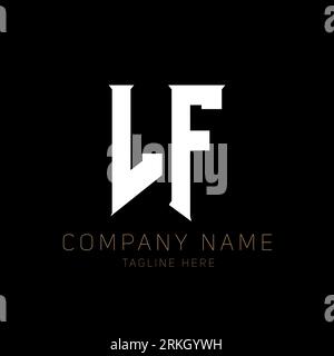 LF Letter Logo Design. Initial letters LF gaming's logo icon for technology companies. Tech letter LF minimal logo design template. LF letter design v Stock Vector