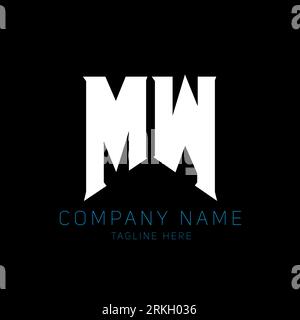MW Letter Logo Design. Initial letters MW gaming's logo icon for technology companies. Tech letter MW minimal logo design template. MW letter design v Stock Vector