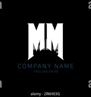 MM Letter Logo Design. Initial letters MM gaming's logo icon for technology companies. Tech letter MM minimal logo design template. MM letter design v Stock Vector